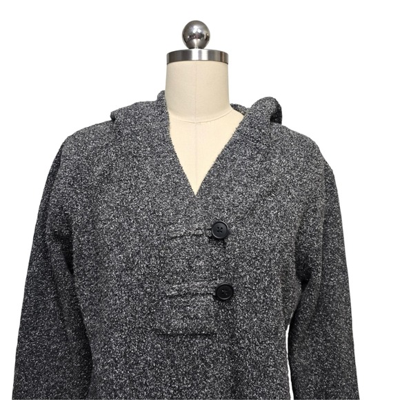 Columbia Women's Size XL Speckled Grey Hooded Pullover Sweater Outdoor Gorpcore - Picture 9 of 9